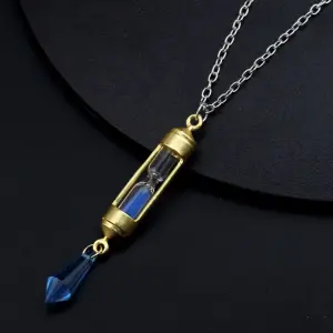 Dark Blue Hourglass Necklace