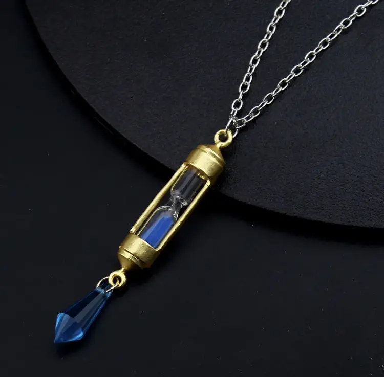 Dark Blue Hourglass Necklace